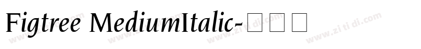 Figtree MediumItalic字体转换